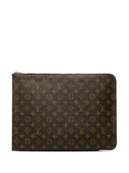 Louis Vuitton Pre-Owned: Коричневый клатч