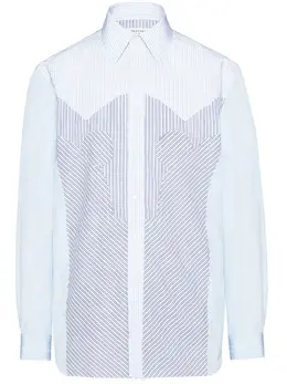 Maison Margiela: Рубашка с кокеткой 