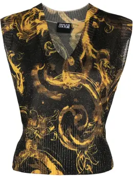 Versace Jeans Couture: Топ с принтом 