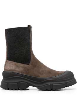 Brunello Cucinelli: Коричневые ботинки  Monili