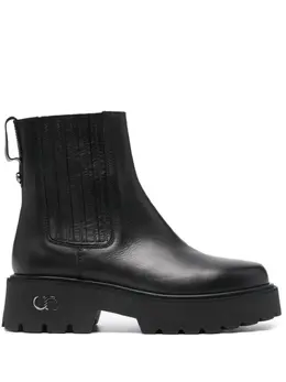 Casadei: Чёрные ботинки 