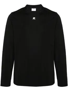 Courrèges: Чёрная футболка 