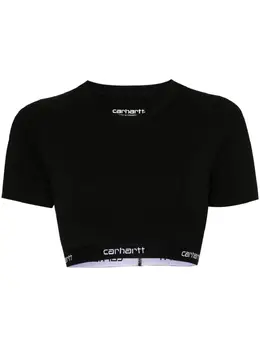 Carhartt WIP: Чёрная футболка  Script