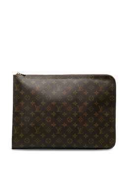 Louis Vuitton Pre-Owned: Коричневый клатч