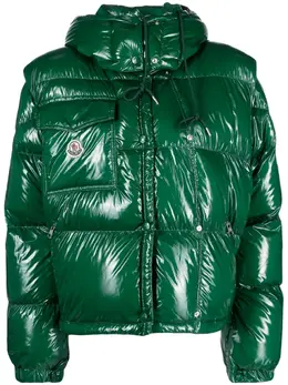 Moncler: Зелёная куртка 