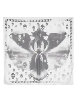 Alexander McQueen: Чёрный шарф  Skull