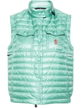 Moncler Grenoble: Зелёный жилет 