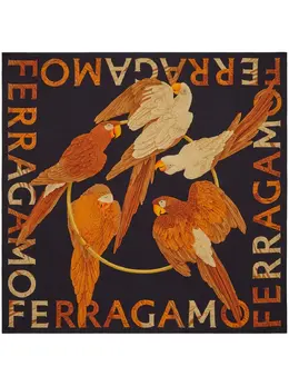 Ferragamo: Шарф с принтом 