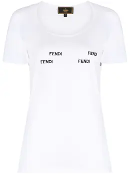 Fendi Pre-Owned: Хлопковая футболка 