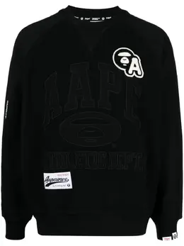 AAPE BY *A BATHING APE®: Чёрный свитшот 