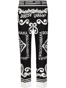 Dolce & Gabbana: Брюки с принтом 