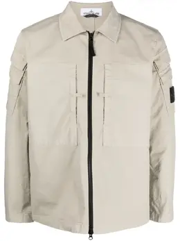 Stone Island: Бежевая рубашка  Compass