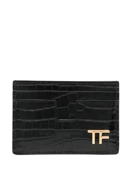 TOM FORD: Чёрный картхолдер  Logo