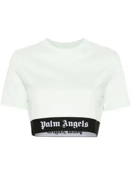 Palm Angels: Зелёная футболка 