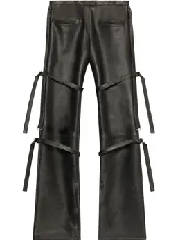 Courrèges: Кожаные брюки 