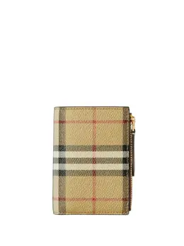 Burberry: Бежевый кошелёк Vintage Check