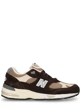 NEW BALANCE: Коричневые кроссовки  991