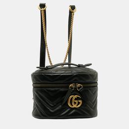 Gucci: Чёрный рюкзак GG Marmont