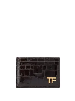 TOM FORD: Коричневый картхолдер  Logo