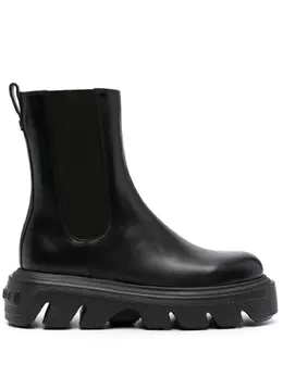 Casadei: Чёрные ботинки 