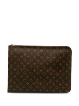 Louis Vuitton Pre-Owned: Коричневый клатч