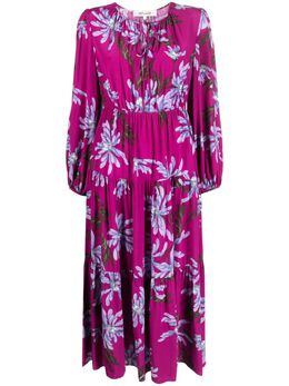 DVF Diane von Furstenberg: Платье с растительным принтом 