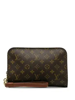 Louis Vuitton Pre-Owned: Коричневый клатч