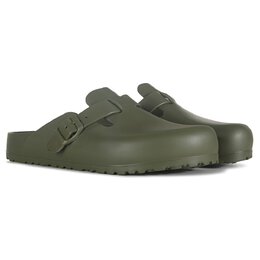 Birkenstock: Зелёные сабо  Boston