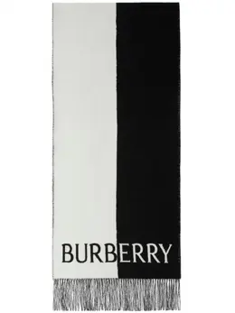 Burberry: Чёрный шарф 