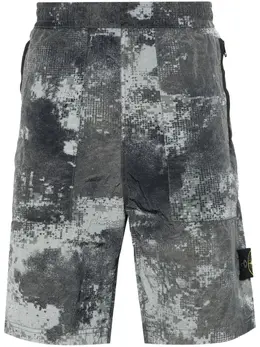 Stone Island: Шорты с принтом 