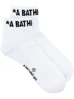 A BATHING APE®: Белые носки