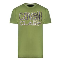 cavalli CLASS: Зелёная футболка 