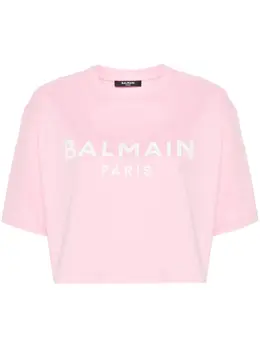 Balmain: Футболка с принтом 