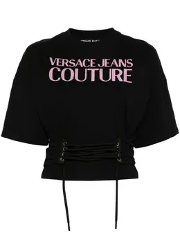 Versace Jeans Couture: Кружевная футболка 