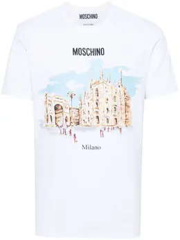 Moschino: Футболка с принтом 