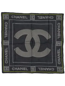 CHANEL Pre-Owned: Чёрный шарф