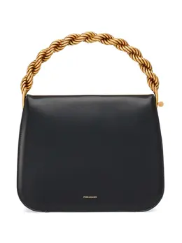 Ferragamo: Чёрная сумка-шоппер 