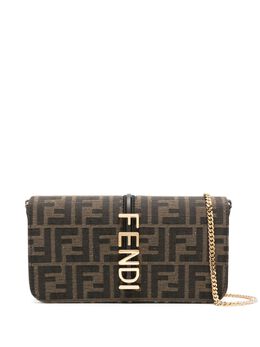 Fendi: Коричневый кошелёк 