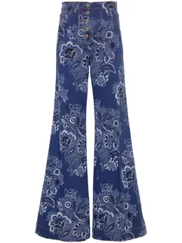ETRO: Джинсы с принтом 