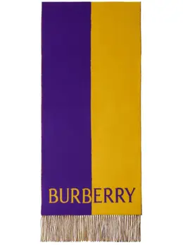 Burberry: Фиолетовый шарф 