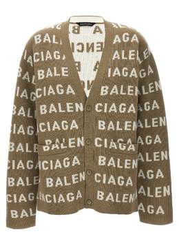 Balenciaga: Бежевый кардиган 