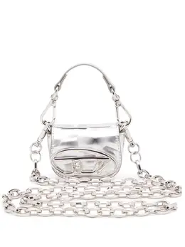 Diesel: Серебристая сумка 