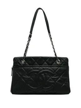 CHANEL Pre-Owned: Чёрная сумка-шоппер