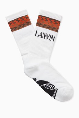 Lanvin: Коричневые носки Curb