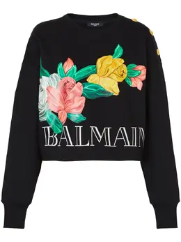 Balmain: Свитшот с принтом 