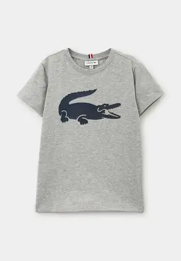 Lacoste: Серая футболка 