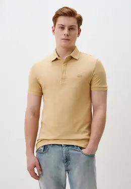 Lacoste: Бежевое поло 