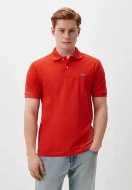 Lacoste: Красное поло 