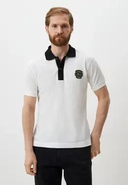 Lacoste: Белое поло 