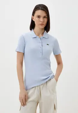 Lacoste: Голубое поло 